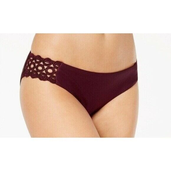 Becca Wine Hipster Bikini Bottom Sz XL Open Cutwork Side Design NEW - Picture 1 of 5